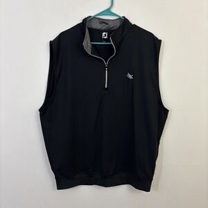 Footjoy Mens XL Black Vest Quarter Zip Golf Outdoors‎ Gorpcore